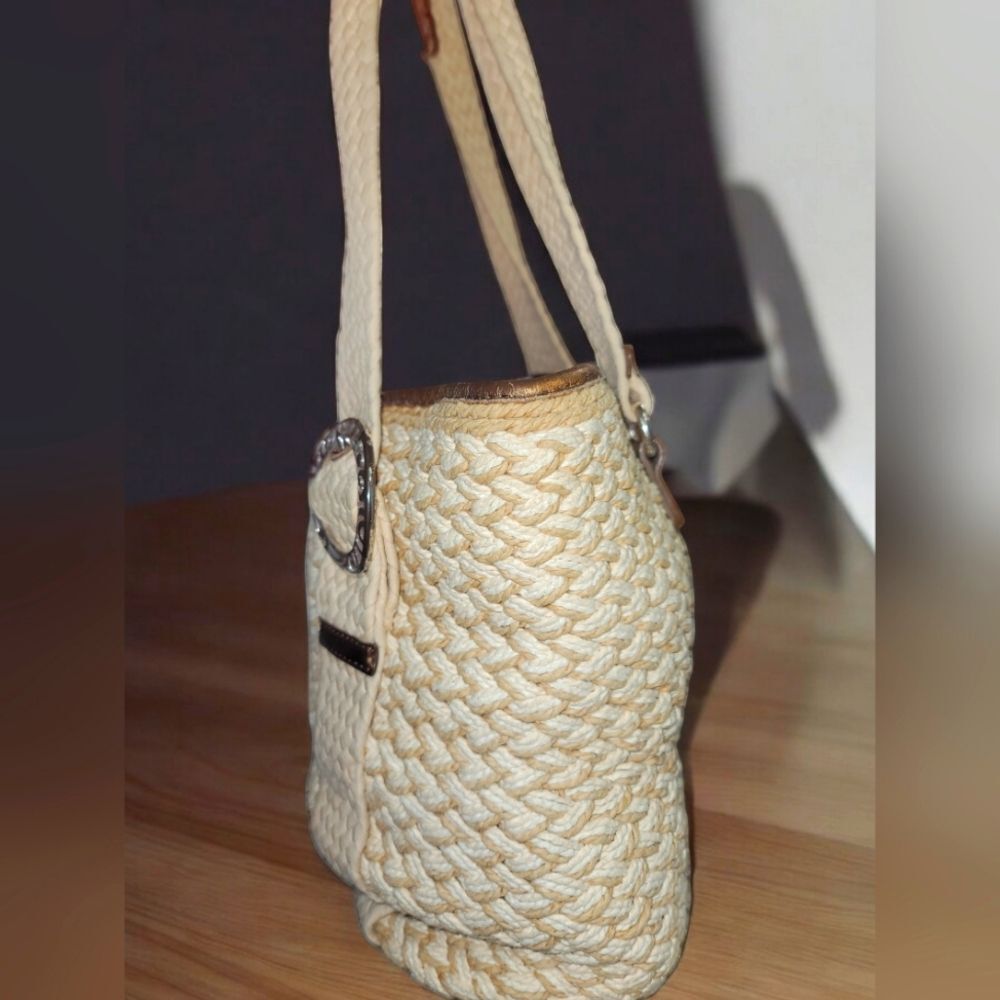 Brighton Buckle Jute Shoulder Bag
Cream and Brow - Picture 4 of 10